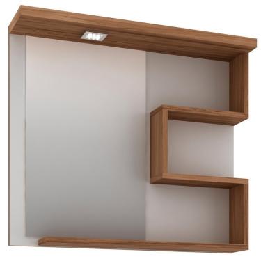 Imagem de Armário Aéreo Banheiro 70Cm + 03 Prateleiras B06 Branco