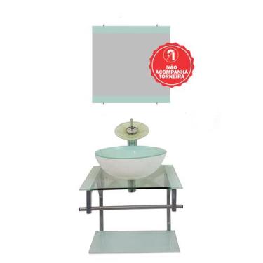 Imagem de Gabinete de Vidro 45cm para banheiro Cuba Redonda - Polônia - EKASA, B