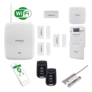 Imagem de Kit Alarme S/f Wi-fi Intelbras Amt 8000 4 Sensores Magnético