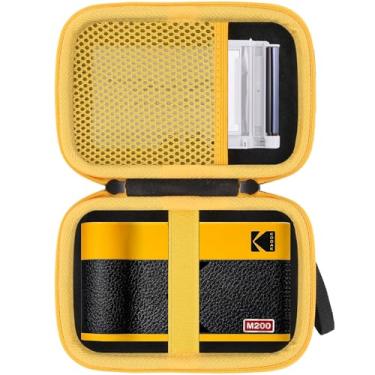 Imagem de Flaxune Estojo rígido de viagem para impressora fotográfica portátil Kodak Mini 2 ERA/Mini Shot 2 Retro 4PASS, capa amarela