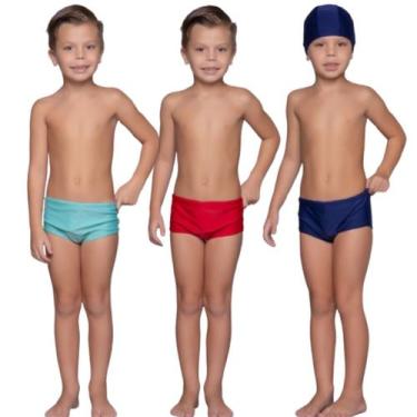 Imagem de KIT 3 Sunga Juvenil Slim Básica Vekyo Confortavel Para Verão Piscina M