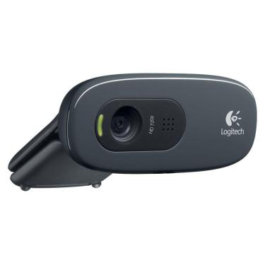 Imagem de Web Cam Logitech C270 Hd 720p 3 Megapixels Com Microfone Cor Chumbo E Preto