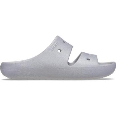 Imagem de Sandália Crocs Classic Glitter Sandal 2 Silver, 36, Silver
