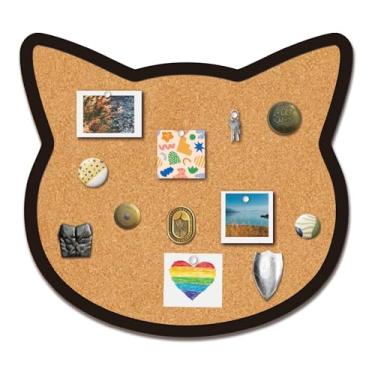Imagem de CRASPIRE Quadro de cortiça para gatos 24 x 26 cm montado na parede quadros de exibição de boletins emoldurados de madeira decorativos de memória, broche de lapela, suporte de alfinetes, armazenamento