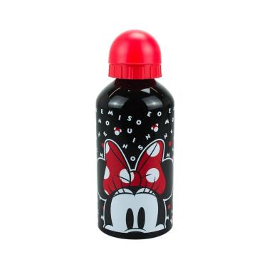 Imagem de Garrafa Alumínio Preto Minnie Laço Vermelho 500Ml - Disney