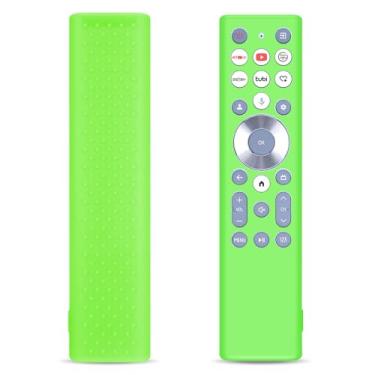 Imagem de ZWP Capa de controle remoto para controle remoto Hisense Smart TV ERF6A80 ERF6E80H, capa de silicone compatível com Hisense ERF6A80 ERF6E80H capa de silicone (verde)