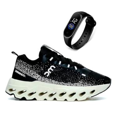 Imagem de Tênis Dm Damando SprintMax Alta Performance Academia Corrida + Relógio Digital (Preto, BR, Adulto, Numérico, 38)