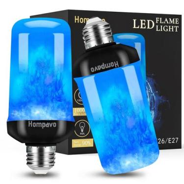 Imagem de Lâmpadas LED de chama Hompavo Purple Flickering E26/E27 3W