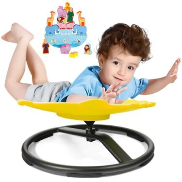 Imagem de Cadeira giratória sensorial infantil de dinossauro 2025, cadeira giratória para autismo para treinamento de coordenação corporal, cadeiras sensoriais de autismo para crianças autistas e TDAH, assento