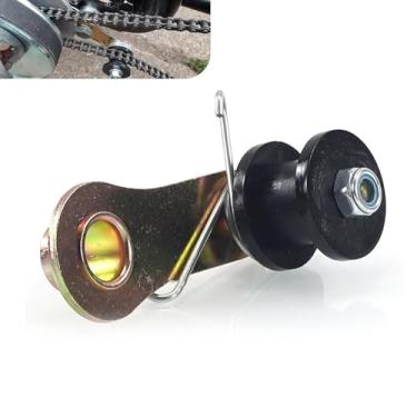 Imagem de Dogary Tensor de rolo de corrente de 1 peça, guia de roda dentada de ajuste de corrente de ferro, com tensor de correntes resistentes de mola, adequado para a maioria dos quadriciclos, motocicletas