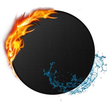 Imagem de Ethanberg Tapete de fogueira de 91 cm para fogueira de fogão, redondo à prova de fogo, tapete protetor de pátio, à prova de óleo, à prova de água, tapete de fogão de acampamento para deck, pátio