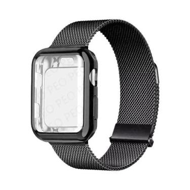 Imagem de Pulseira De Metal Com Fecho Magnético Para Apple Watch, 45mm 44mm 38mm