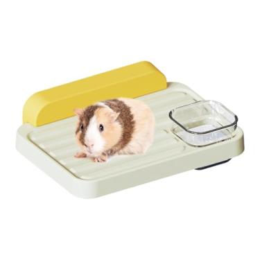 Imagem de Alimentador de periquito – Estação de suporte de papagaio, prateleira de papagaio, acessórios de gaiola de playground para calopsita, gerbil, chinchila, hamster, periquito, conure