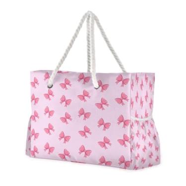 Imagem de ATTX Lindos sacos de praia para mulheres - Bolsas de praia grandes com zíper, impermeável, à prova de areia, bolsa para piscina grande #330