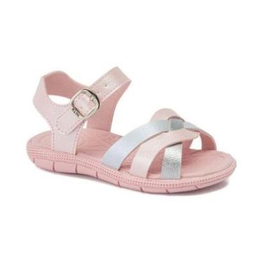 Imagem de Sandália Papete Klin Tic Tac Casual Rosa Claro/Azul 171.222-Feminino