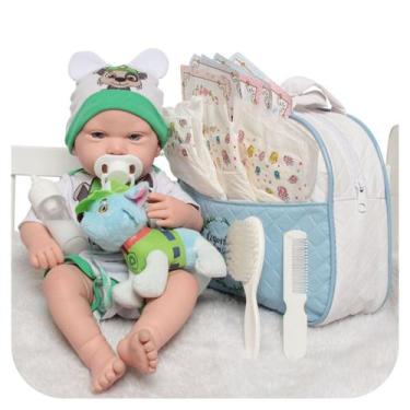 Imagem de Boneco Reborn Realista Masculino Com Bolsa Maternidade - Cegonha Rebor