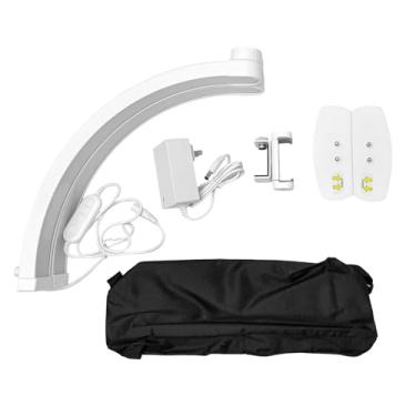 Imagem de Garosa Lâmpada LED de Mesa para Unhas Design Curvo Com 3 Temperaturas de Cor 10 Níveis de Brilho Suporte de Telefone Embutido Ajustável para Tutoriais de Nail Art Manicure, Lash Techs (Plugue dos