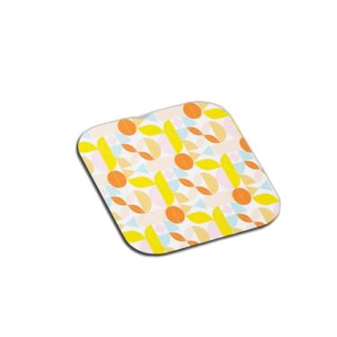 Imagem de Porta Copos Com Ilustração Personalizada Mosaico Colorido - Tamanho 9x9 cm