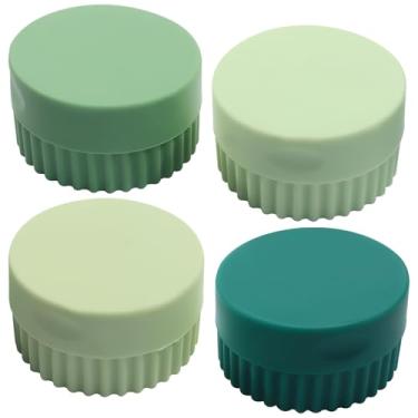 Imagem de suiwotin 4 frascos de viagem – 20 ml recipientes à prova de vazamento e recarregáveis para produtos de higiene pessoal, cremes e loção (conjunto verde)