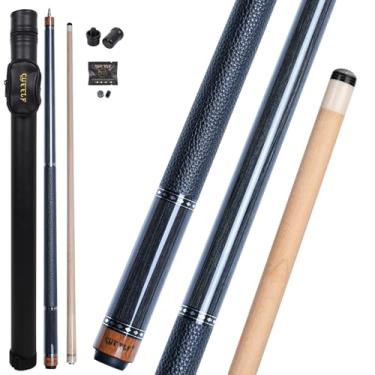 Imagem de CUEELF Taco de sinuca para taco de bilhar de baixa deflexão 147 cm bastão profissional de bilhar para adultos - ponta de 12,5 mm, processo de laminação de madeiras coloridas de múltiplas camadas para