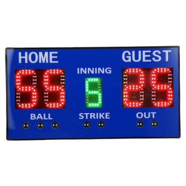 Imagem de LiebeWH Placar Multifuncional, Display LED de Alta Visibilidade Com Controle Remoto para Esportes, Pontuações de Pista e Notificações para Beisebol e Basquete