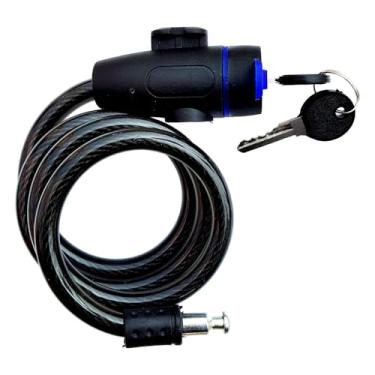 Imagem de Vaveren Cadeado de cabo espiral para bicicleta, trava de versátil, acessório para bicicletas, substitui equipamento prático para bicicletas com 2