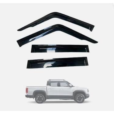 Imagem de Compatível com BYD Shark6 2024 2025 acessórios protetores de chuva de janela para carros janela lateral defletores de vento viseiras