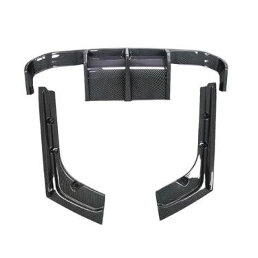 Imagem de Compatível com BMW Série 3 F30 M3 Modificado 2012-2018 Difusor de Para-choque Traseiro, Spoiler Inferior, Protetor de Lâmina, Tampa Traseira, Kits de Carroceria para Tuning(Carbon Look Non LED)