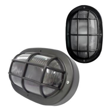 Imagem de Kit 2 Luminárias Tartaruga, Preto, Plástico, Base E27, Para Áreas Internas e Externas, Fixação em Superfície, Estilo Contemporâneo, 10x10x10 cm