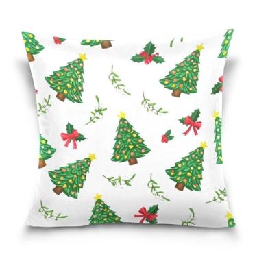 Imagem de Wassud Capas de almofada, árvores de Natal, 40,6 x 40,6 cm, capa decorativa para sofá, sofá, casa, casa de fazenda, decoração de quarto #91