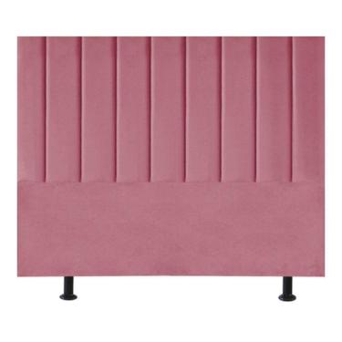 Imagem de Cabeceira Cama Box King Size Estofada 195 Cm Carla Suede Rosa