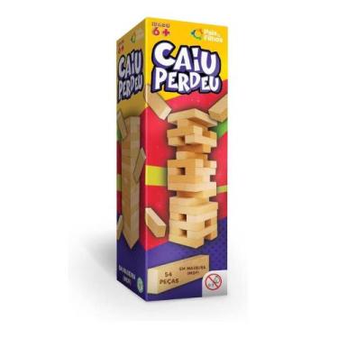 Imagem de Jogo Caiu Perdeu Brinquedo Torre Jenga Equilíbrio Madeira - Pais e Fil