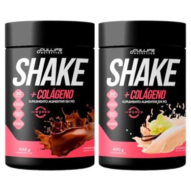 Imagem de Kit 2x Shake Zero Açucar Substituto de Refeição + Colágeno 400g (Baunilha e Chocolate)