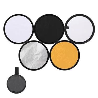 Imagem de Refletor de Fotografia Redondo 30cm Colapsável Portátil para em Estúdio com Sacola Transporte