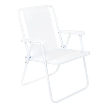 Imagem de Cadeira De Praia – Adequada Para Jardins, Piscinas E Acampamentos(Branco)