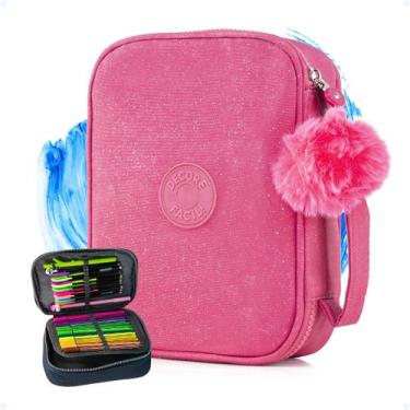 Imagem de Estojo Grande Compartimentos C/ Elásticos Box Jumbo Feminino - Hxt, Ro