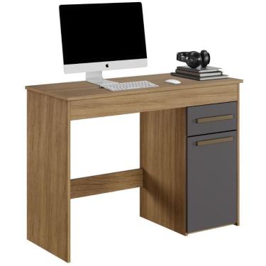 Imagem de Escrivaninha Atenas 1 Porta 1 Gaveta Cinamomo Grafite Arte Móveis