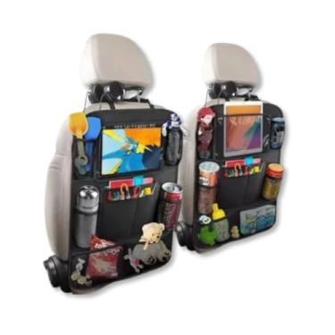 Imagem de Organizador Automotivo Multiuso com Porta-Tablet, Bolsos Extras e Instalação Universal – Praticidade e Proteção no Carro