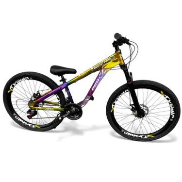 Imagem de Bicicleta Aro 26 PRO-X Rustic PRO Camaleão Freeride Downhill 21v Freio
