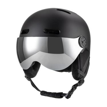 Imagem de Jectse Capacete de Esqui Com óculos de Proteção, Forro ABS EPS Capacete de Snowboard Almofadas de Ouvido Com Forro Removível, 12 Aberturas para Fluxo de (L Circunferência da Cabeça 59 61CM)
