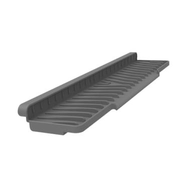 Imagem de Generic Protetor contra respingos para pia de cozinha, escorredor de louça dobrável e flexível, suporte para esponja e sabão, ideal para, Cinza