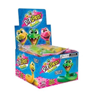 Imagem de Bala De Gelatina Diploko Snake Tutti Frutti 24x15g Danilla