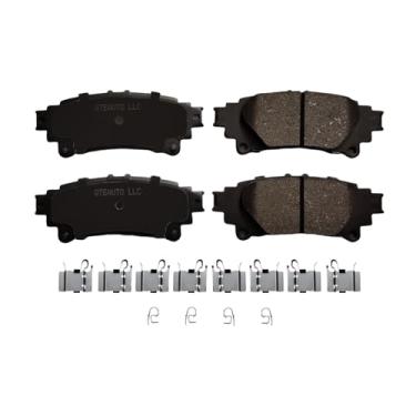 Imagem de PM Auto Substituição de pastilhas de freio traseiras para Lexus RX350 2010-2015, Lexus RX450H 2010-2015, Toyota Highlander 2014-2019, Toyota Mirai 2016-2019, Toyota Siena 2011-2020, conjunto de 4