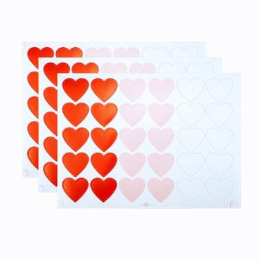 Imagem de SaktopDeco 750 pçs adesivos de coração vermelho rosa branco autoadesivos em forma de coração para scrapbook artes artesanato