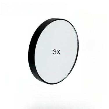 Imagem de Espelho De Maquiagem Redondo Aumento Ampliação de 3X 5X 10X 15X Aumenta Grau Com Ventosas(Grande 3X)