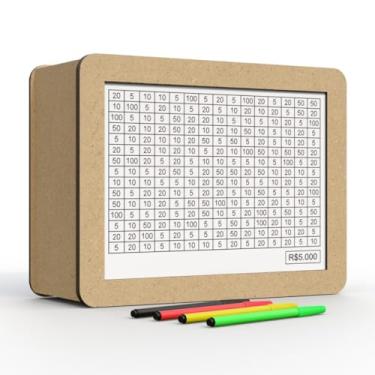 Imagem de Caixinha de Final de Ano Cofre Desafio Dinheiro box Moedas Natal(Desafio 5.000 reais)