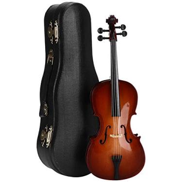 Imagem de Cryfokt Modelo de Violoncelo Basswood Em Miniatura, Ornamento, Decoração Requintada, Presente para Coleção de Sala, Instrumento Musical para Crianças e Amigos