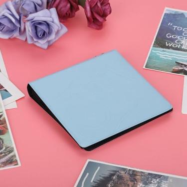 Imagem de GLOGLOW Álbum de Fotos para Mini Filme, Material de Pvc, Design Colorido Bonito, 5.31x5.11x0.98 Polegadas 68 Bolsos álbum de Fotos Nan (Azul)