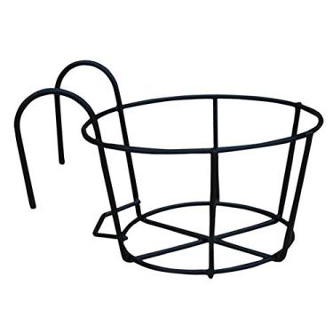 Imagem de YOUTHINK Cesta de Flores Suspensa, Estilo Europeu, Redondo, Ferro Forjado, Suporte de Flores, Suculentas Em Vaso, Suporte para Varanda, Pátio Ao Ar Livre (D)