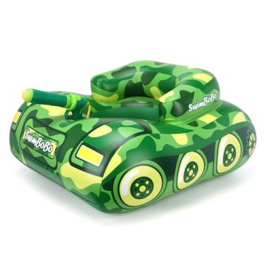 Imagem de Free Swimming Baby Boias De Piscina Swimbobo Tank Com Pistola D'Água Para Crianças Pequenas, Boias De Piscina, Brinquedos De Festa Na Praia Para Meninos E Meninas (Tanque Verde)